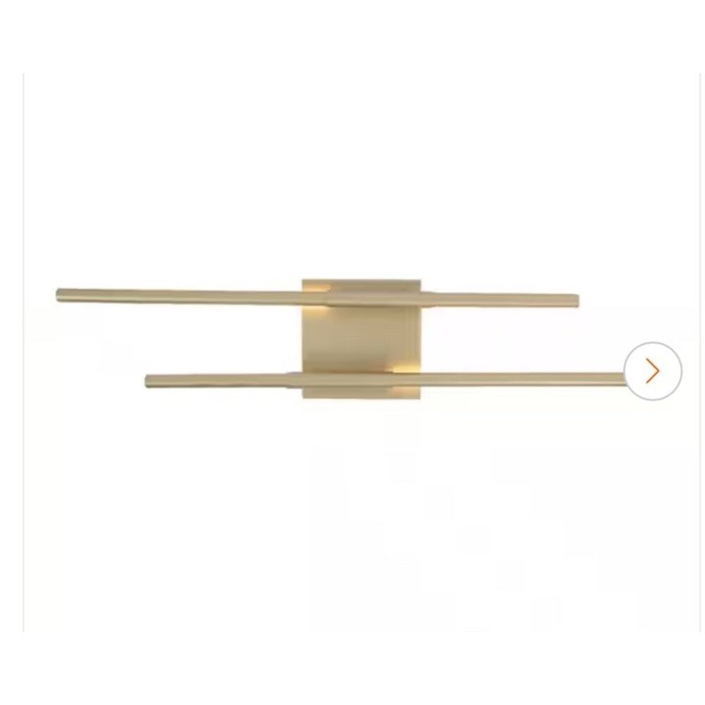 25.7 in. 2-light Gold LED Vanity Light Bar Dimmable Sconces Wall Lighting